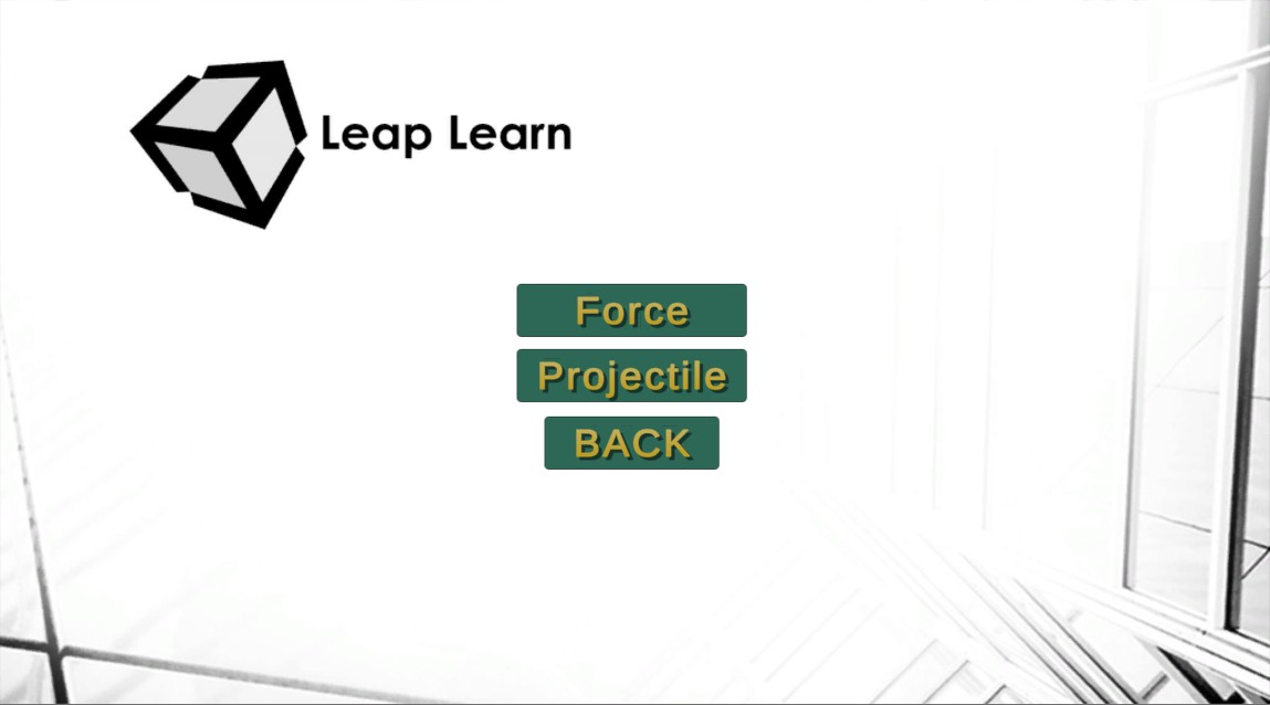 Learning Environment using Leap Motion